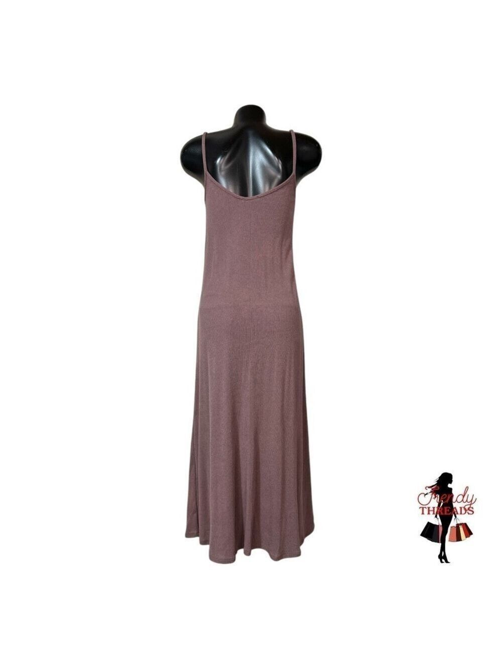 Zara Knit Midi Dress Small Mauve Purple Bohemian Romantic Cottagecore Semi-Sheer - Picture 6 of 10